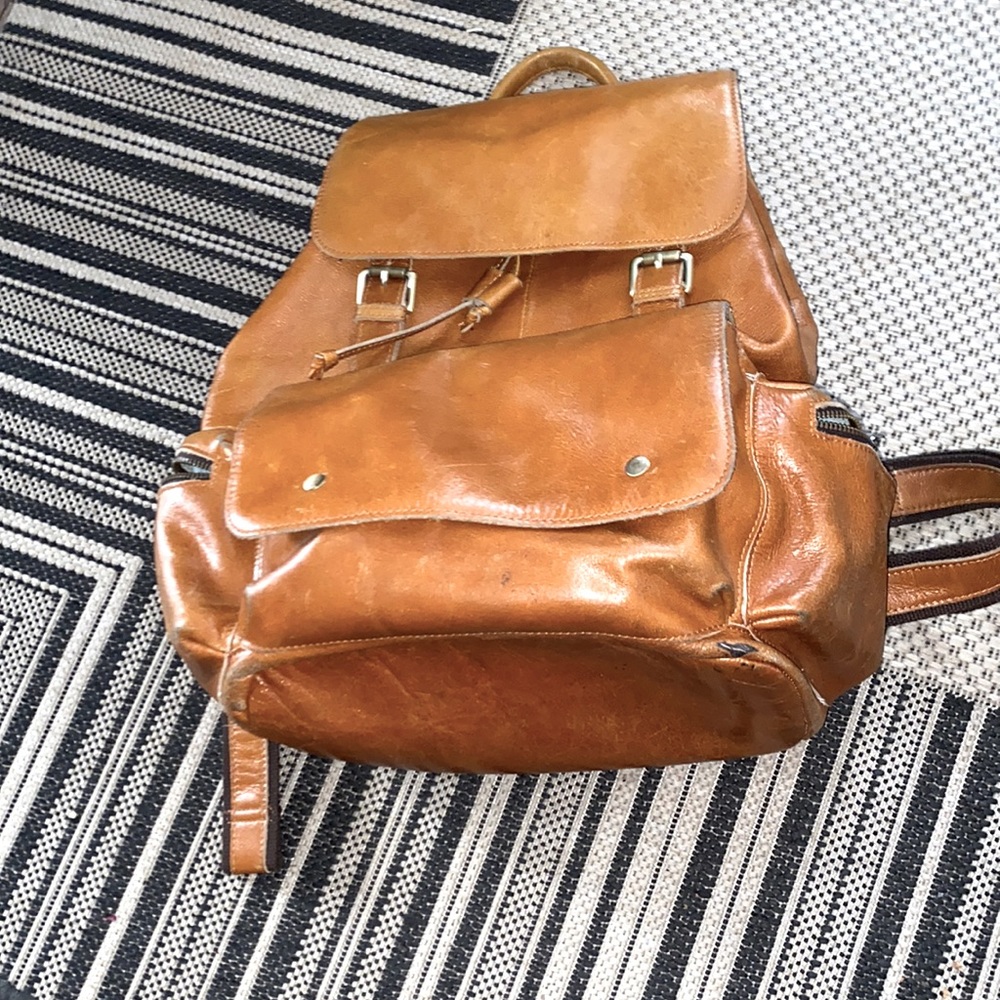 S Zone leather backpack